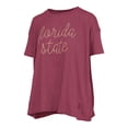 thumbnail image 2 of Women's Pressbox  Heather Garnet Florida State Seminoles Swirl Script Twisted Team Color Stitched Oversized T-Shirt, 2 of 3