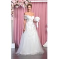 thumbnail image 1 of Off Shoulder Ivory Wedding Gown, 1 of 4
