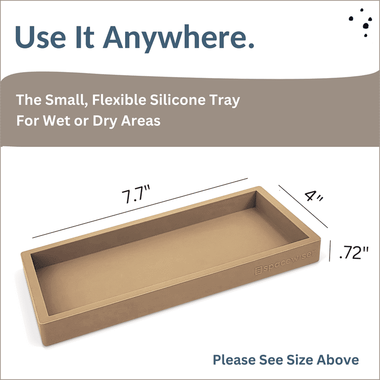 Spacewiser Countertop and Vanity Tray - Small 7.7 Silicone Soap