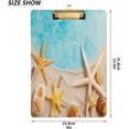thumbnail image 2 of FMSHPON Summer BeachShellSea Star Clipboard Hardboard Wood Nursing Clip Board and Pull for Standard A4 Letter 13x9 inches, 2 of 7