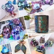 LET'S RESIN Chameleon Mica Powder, 10 * 5g Color Shifting Mica for Epoxy Resin/Tumbler, Saturated Chrome Pigment for Oil Painting,Slime,Nails