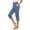 AB1004 Blue, variant on Women'S Stylish Fit Taper Leg Capri Pants Solid Color High Waisted Trousers With Pockets Ladies Work Office Yoga Pants Light Pink Size S