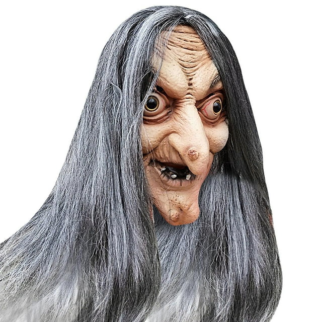 Disfraz de bruja de Halloween con máscara de bruja para escapar de la habitación