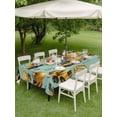 thumbnail image 4 of Outdoor Tablecloth with Umbrella Hole for Patio/Picnic/Party/Camping, Construction Truck Waterproof Table Cloth Rectangle Table Cover Washable, Cartoon Grips and Bulldozers Green (60"x 84"), 4 of 8