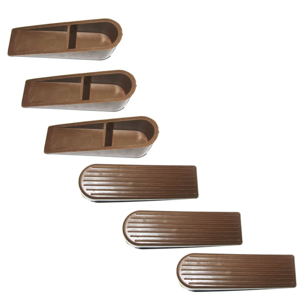 Injueey 6 unids/set Tope de puerta de goma - Pantalla innovadora duradera Precio asequible Topes de puerta de goma flexibles Decoración del hogar café