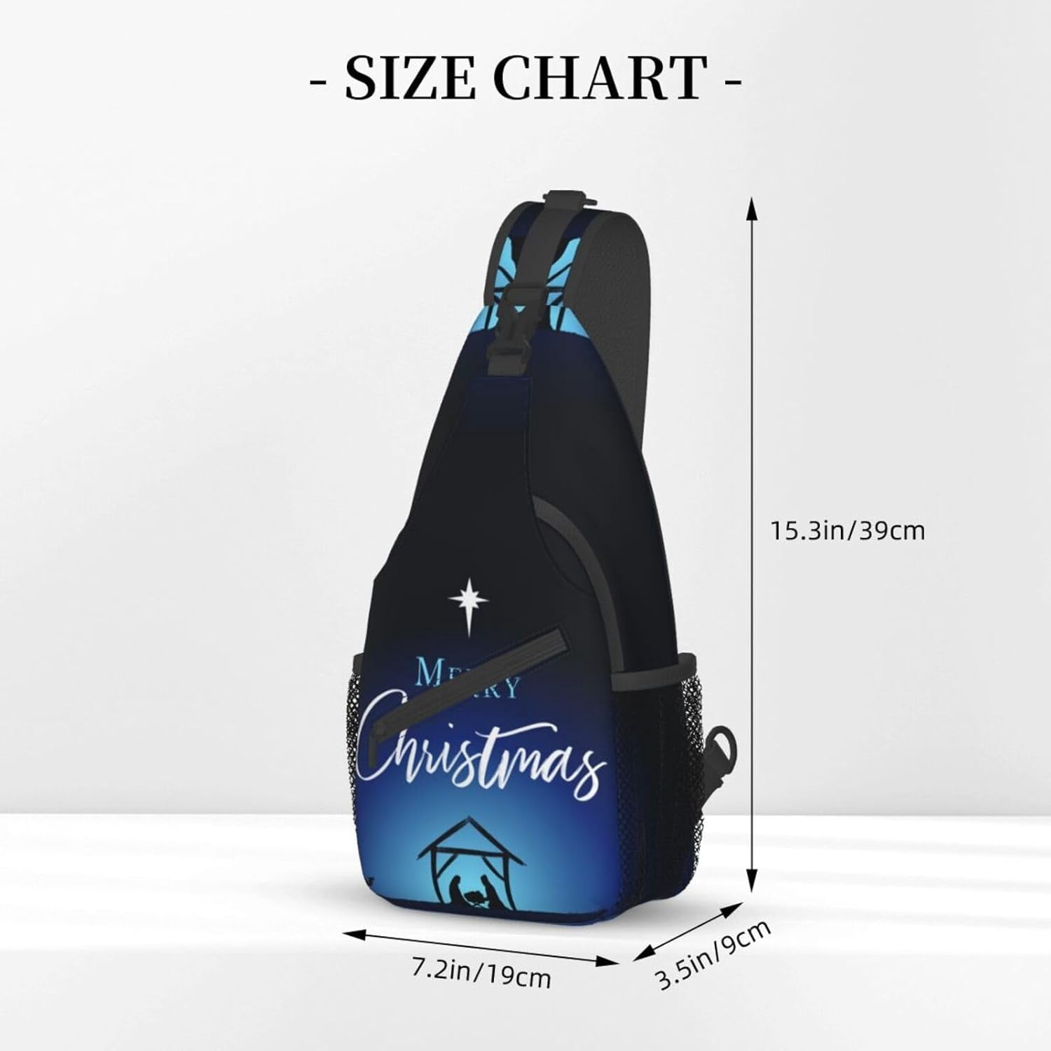 Merry Christmas Birth Christ Sling Bag Crossbody Hiking Travel Chest Bags Backpack Shoulder Daypack for Women Men