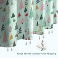thumbnail image 6 of Light Blue Christmas Tree Pattern Shower Curtain 72"x72" ,Bathroom Decorative Shower Curtains Set with 12 Hooks,Modern Waterproof Washable Shower Curtain, 6 of 6