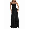 thumbnail image 4 of Women'S Maxi Dresses Wedding Guest Dress A-Line Long Square Neck Backless Sling for Beach, 4 of 9