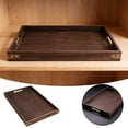 thumbnail image 1 of Wooden Serving Tray For Baking And Entertaining Natural Charcuterie Cheese Board With Handles, 1 of 7
