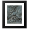 thumbnail image 2 of Jean-Baptiste Oudry 12x14 Black Modern Framed Museum Art Print Titled - The Dream of an Inhabitant of Mogul (La Fontaine, Fables, Xi, 4) (1732), 2 of 5