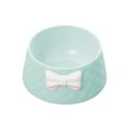 thumbnail image 2 of Cat Bowl with Bow Tie for Food and Water,250ml Non-Slip Cat Dish Prevents Whisker, Cute Pet Food Bowl for Cats and Small Dogs （Green）, 2 of 6
