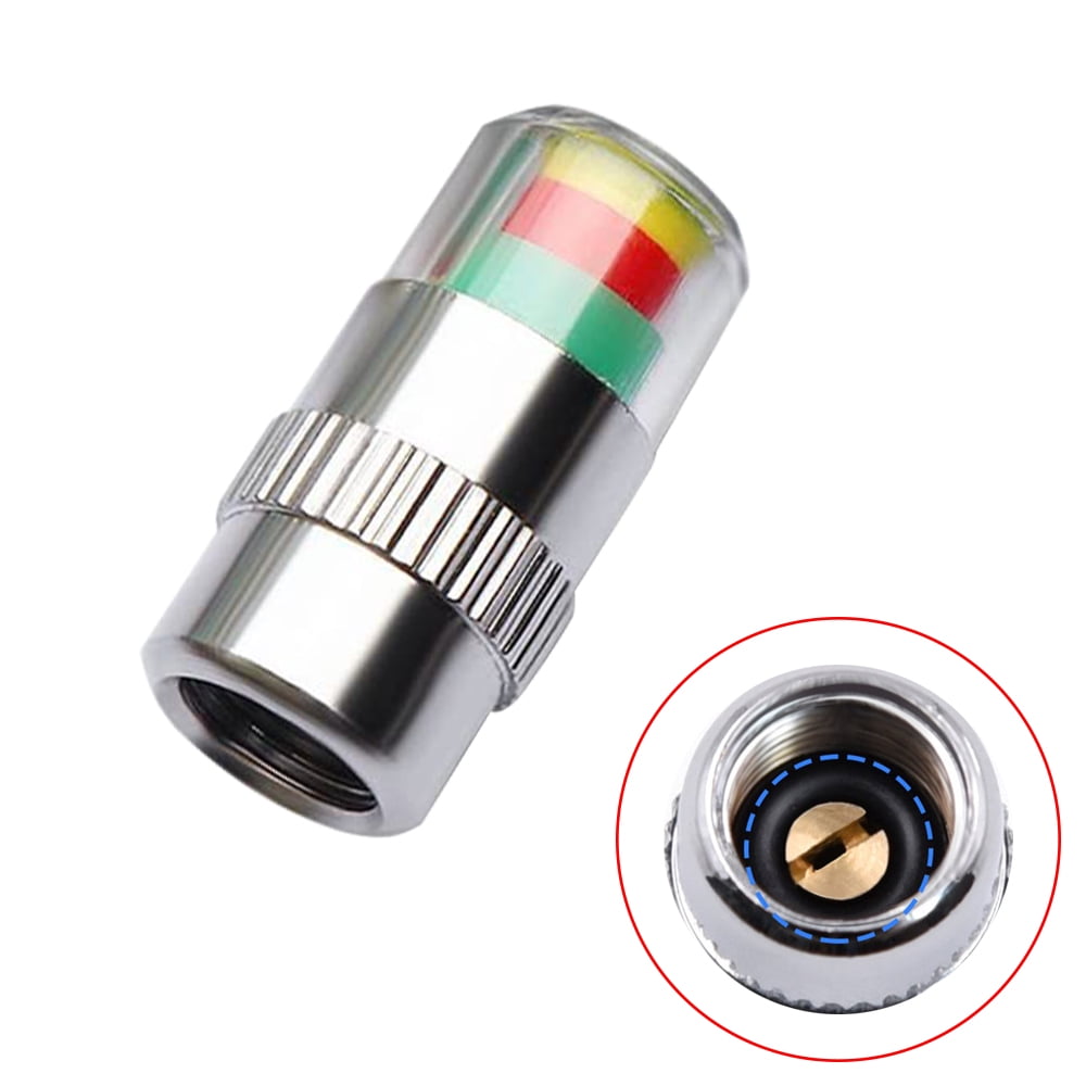 Ladcaser Car Tire Pressure Monitor Valve Stem Cap (2.0-2.3bar) For Automobiles Motorcycles Bicycles