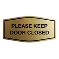 thumbnail image 2 of Signs ByLITA Fancy Please Keep Door Closed Sign - Security and Safety | Durable Material | Easy to Install (Brushed Gold) - Small 1 Pack, 2 of 4