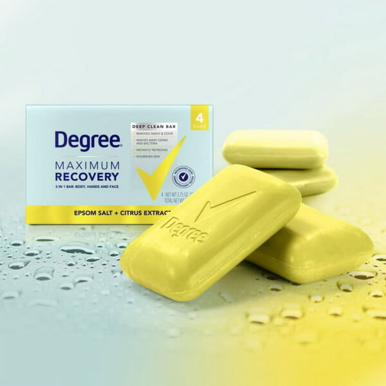Degree Men Maximum Recovery Deep Clean Soap Bar Ginger Extract, 3.75 O - 4  Crew