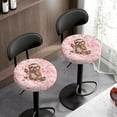 thumbnail image 3 of ZIATUBLE Sloth Strawberry Bar Stool Cover Slipcovers Washable Chairs Decorative Cover Size M Removable Stool Cushion Slipcovers for Chairs Set of 2 for Home Office Bar Coffee Shop, 3 of 6