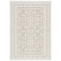 SAFAVIEH Global Aniyah Geometric Indoor/Outdoor Area Rug, Beige/Light Beige, 8' x 10'