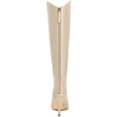 thumbnail image 2 of BLISSFUL STEP Women's Pointed Toe Stiletto Heel Knee High Boots Beige 7, 2 of 7