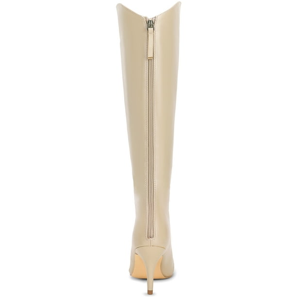 Beige stiletto boots sales