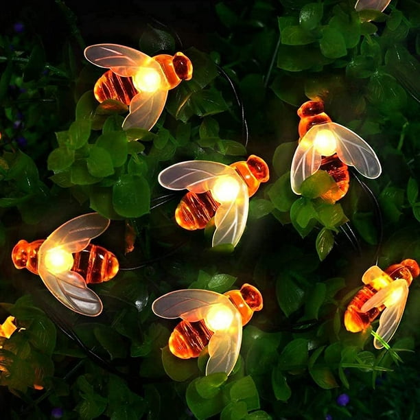 Guirlande Lumineuse Exterieur Lampe Solaire， 50 LED 7 M 8 modes Étanche  Eclairage d'Ambiance Jolies Décoration Lumière pour Jardin Terrasse Clôture  Cour 