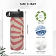 thumbnail image 4 of Yiaed Retro Bow Print Water Bottle with Straw Lid, Stainless Steel Double Wall Insulated Water Bottle | Leak-Proof and Spill-Proof Water Bottle, 4 of 8
