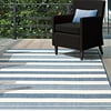 nuLOOM Heidi Multi Striped Indoor/Outdoor Accent Rug, 2' x 3', Blue