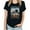 Black, variant on Fesfesfes Soft T Shirt Women's Fashion Printed Round Neck Short Sleeved Top Hort Sleeve Round-Neck Blouses Shirts Sweatshirt for Women 3XL(US:14)