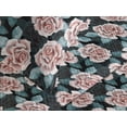 thumbnail image 3 of Ambesonne Floral Quilted Coverlet 2 Pcs, Night Forest Rose Blossoms, Twin Size, Dark Teal Blush, 3 of 4