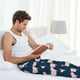 thumbnail image 5 of Balery Pig 1 Pantalones de pijama para hombre, pijama ultraligero, pantalón de descanso-3X-Large, 5 of 6