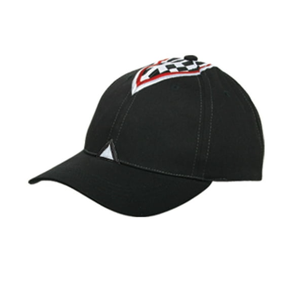 ImpecGear Brushed Cotton Unisex Adult Racing Flare Trucker Hat - Black/White
