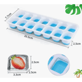 thumbnail image 3 of 8pcs  Xtellar Moldes Para Hielos Silicona Cubos Suave Tapas Bandeja Color  Verde, 3 of 3