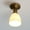 Antique, variant on Pathson 1-Light Modern Semi Flush Mount Ceiling Light with Bell Cream Glass for Bedroom Hallway Kitchen