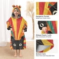 thumbnail image 3 of FORMRS Wearable Blanket Hoodie with Sleeves for Kids Cozy Flannel Sweatshirt, Black Cat, 3 of 7