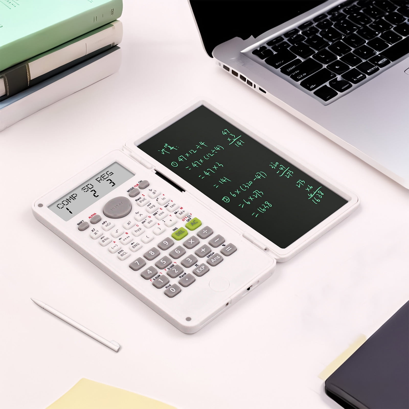 Lwlmwt Multifunctional Calculator with Stylus Pad Student-Specific Scientific Calculator Foldable and Portable Ideal for Students, Teachers, and Business Professionals