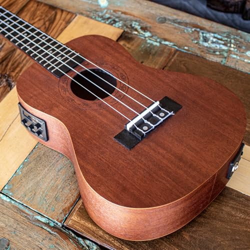 Sawtooth Mahogany Concert Ukulele with Preamp/Built In Tuner