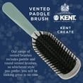 thumbnail image 5 of Kent KCR "Create" Vented Cushion Hair Brush for Blowdrying, Root Lift, and Volume in All Hair Types - Vent Brush with Green Ergonomic Handle, Soft Ball Tipped Bristles for Pain Free Use, 5 of 6