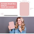 thumbnail image 2 of Travel Makeup Mirror &#*.&#Portable LED Lighted Makeup Mirror Rotation Touch Screen Vanity Mirror Color Dimmable Lighting Rechargeable Tabletop Folding Cosmetic Mirro, 2 of 6