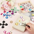 thumbnail image 3 of 16 hojas de pegatinas de diamantes de imitación en forma de corazón, 16 colores, pegatinas de gemas, pegatinas de joyas, pegatinas de diamantes de imitación para manualidades, pegatinas autoadhesivas, 3 of 7