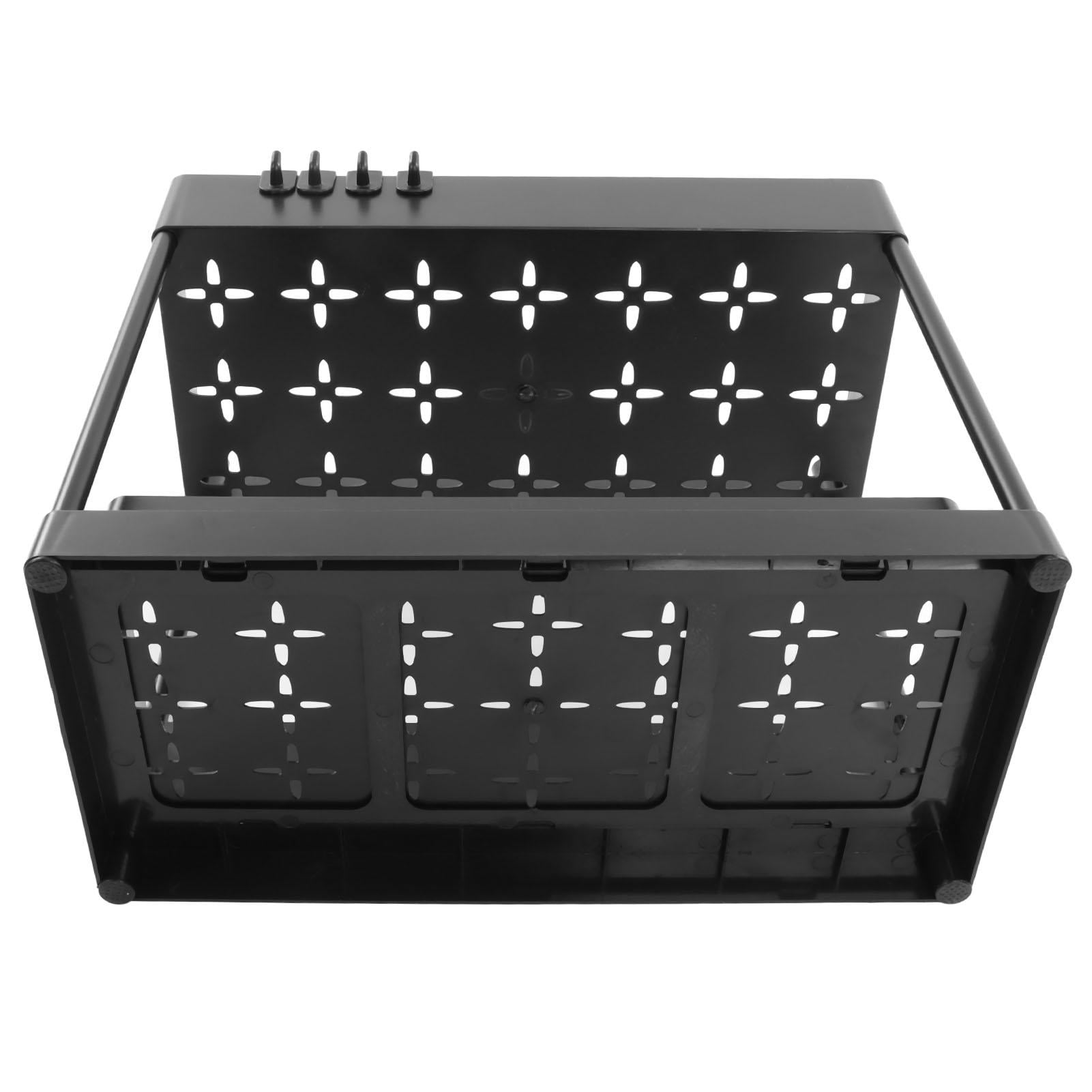 LAZIOEGR Slide Out Under Sink Organizers Large Capacity Storage Baskets for Bathrooms Kitchens Closets Laundry Rooms Offices Black Countertop Organizer Rack 15.75 inches