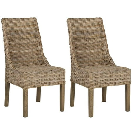 Safavieh Suncoast Unfinished Natural Wicker Arm Chairs (Set of 2)