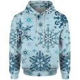 thumbnail image 3 of Sudadera con capucha con estampado de árbol de Navidad para hombre, marca Pinecone, sudaderas de invierno duraderas y asequibles con copos de nieve para hombre, 3 of 4