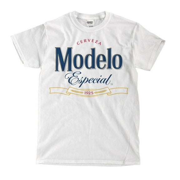 Reprint Rare Modelo Especial - Logo - New - White T-Shirt - Ships Fast! High Quality!