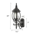 thumbnail image 5 of 2-Pack Outdoor Wall Lantern Waterproof Exterior Wall Sconce Light Matte Black, 5 of 7