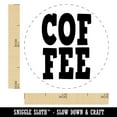 thumbnail image 2 of Coffee Stacked Fun Text Self-Inking Rubber Stamp Ink Stamper - Yellow Ink - Mini 1/2 Inch, 2 of 7