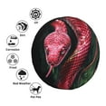 thumbnail image 4 of Sikiie Red Viper Jungle Intensity PVC Leather Spare Tire Wheel Cover Spare Tire Cover, for Car Truck SUV Camper Trailer Universal Fit(14-17in)-14 inch, 4 of 6