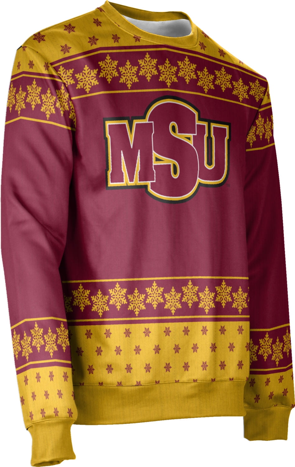 Men/'s Mississippi State University Ugly Holiday Snowflake Sweater Apparel