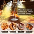 thumbnail image 6 of Kagrote Commercial Stainless Steel Food Heat Lamp, 2-Head 500W Adjustable Warmer with 360° Heating for Restaurants & Buffets, 6 of 8