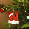 thumbnail image 4 of Christmas Decorations Clearance! Hanging Ornaments Christmas Little Red Hat Letter Pendant DIY Writable Name 26 Letter Pendant Gifts, 4 of 4