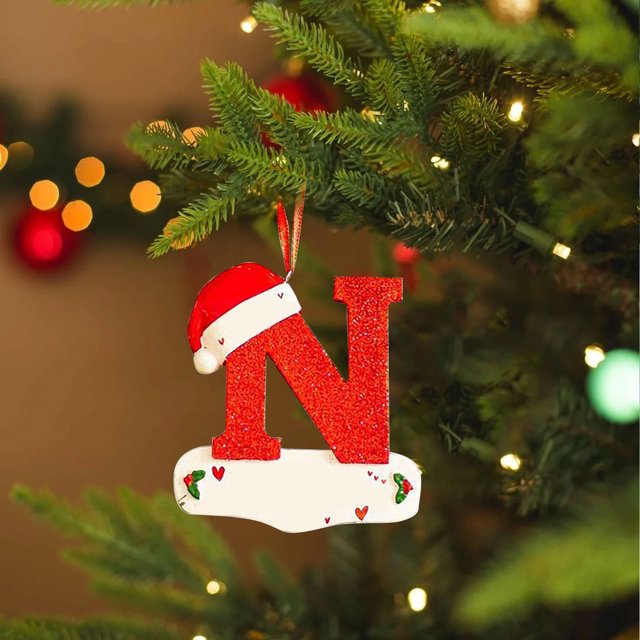 Navidad Little Red Hat Carta Colgante DIY Escribible Nombre 26 Carta Colgante Wmkox8yii gf6303