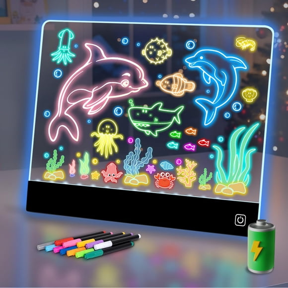 Tablero de dibujo LED YONHAN 16 para niños con 7 colores recargables