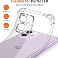 thumbnail image 3 of Funda de teléfono transparente a prueba de golpes para Motorola Moto G14 G54 5G G84 5G G13 G23 G53 G73, carcasa trasera de silicona delgada de TPU, carcasa gruesa, 3 of 4